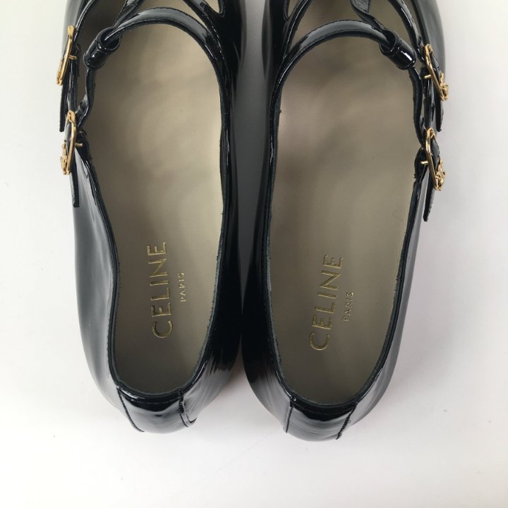 Celine Les Ballerines Double Strap Mary Jane Sz 39 - Luxe Du