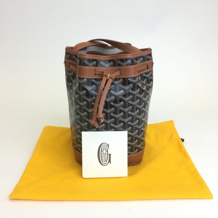 希少【GOYARD】ゴールデンブラウン PETIT FLOT バケットバック Goyard Petit Flot Bucket Bag - Luxe Du Jour