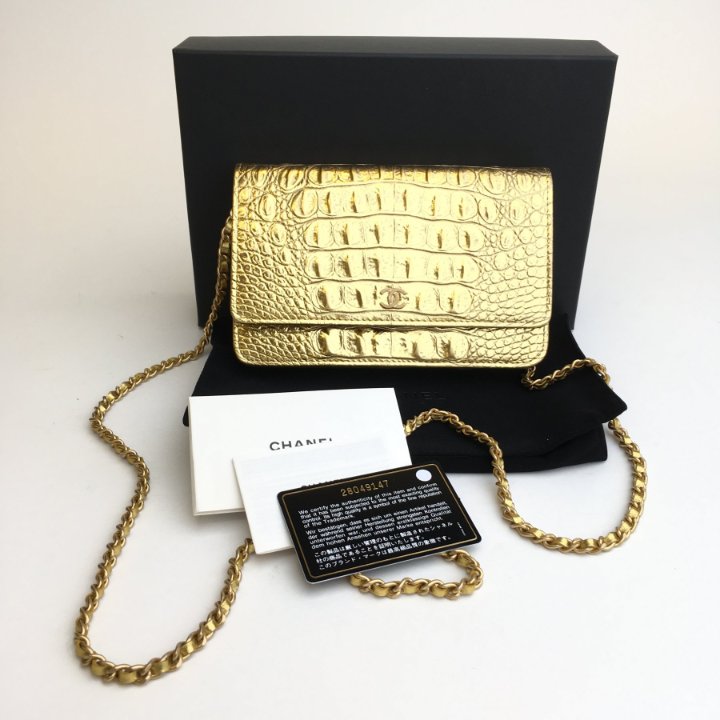 長財布 LUX GOLD WALLET ON CHAIN Chanel Wallet On Chain (WOC) - Luxe Du Jour