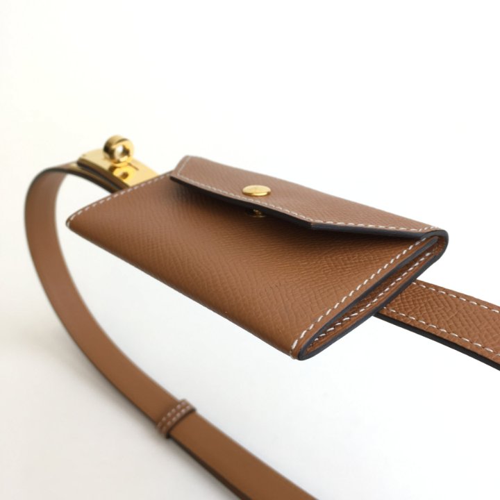 エルメス HERMES Kelly pocket 85 x 50mm（ケリー）ゴールド Hermes Kelly Pocket Bag Strap 85cm Gold with Palladium