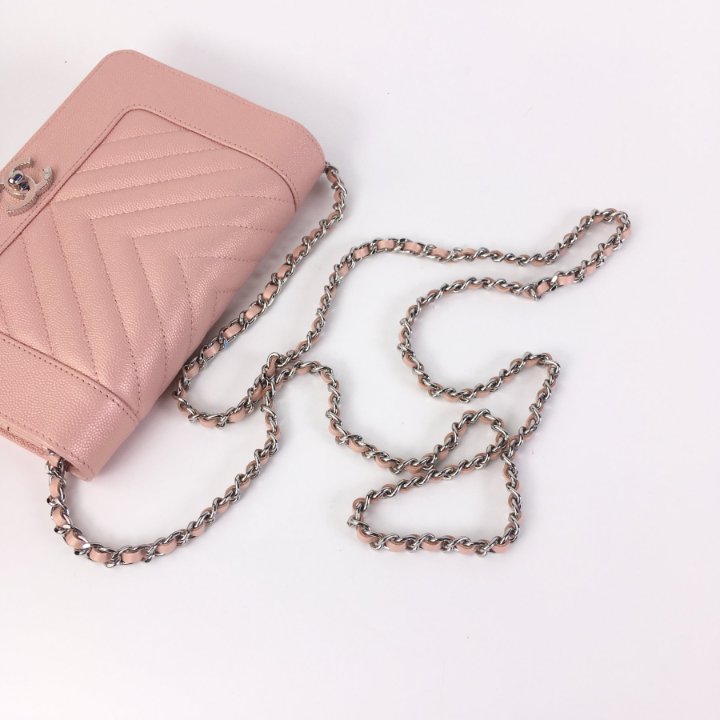 Chanel Mademoiselle Chevron Wallet On Chain (WOC) - Luxe Du Jour