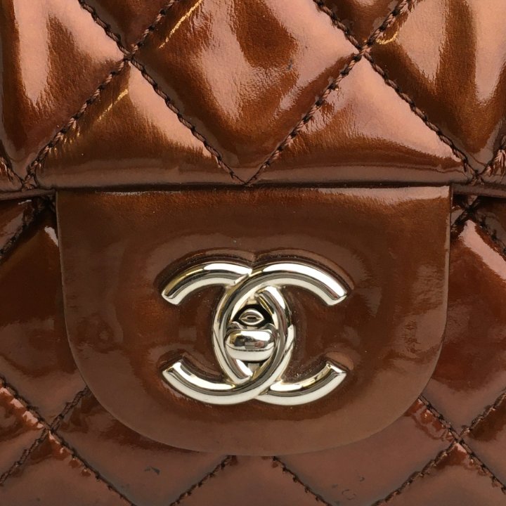 Chanel Classic Single Flap Jumbo Brown Patent - Luxe Du Jour