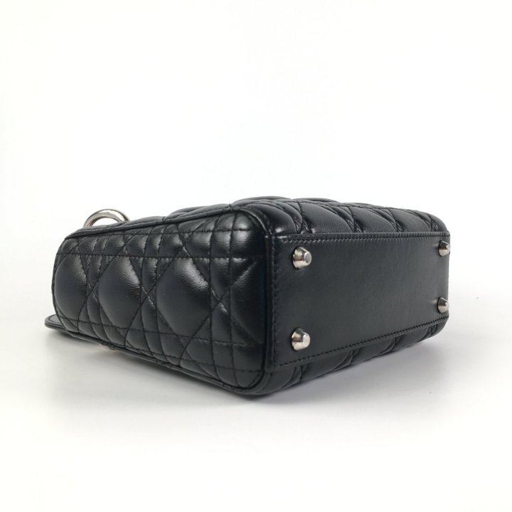【ソーブラック♪】Dior Lady Dior バッグ ミニ すぐ届く DIOR LADY DIOR ミニバッグ カナージュ カーフスキン