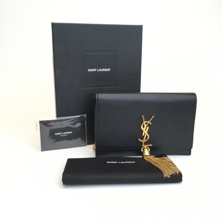 【送関込】Saint Laurent☆サンローラン Kate chain wallet Yves Saint Laurent Monogram Kate Tassel Wallet on Chain