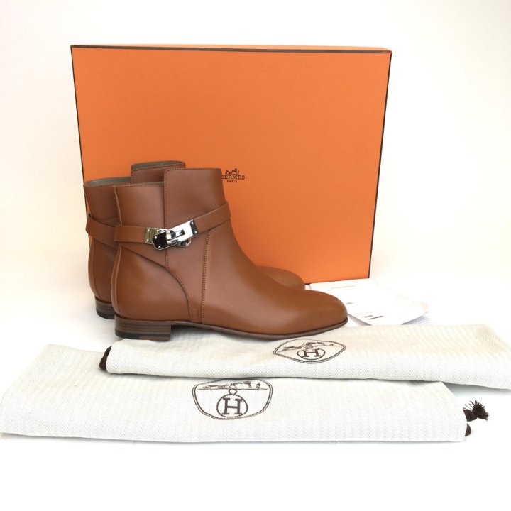 HERMES ブラウン アンクルブーツ 37 HERMES ブラウン アンクルブーツ 37 HERMES ブラウン アンクルブーツ