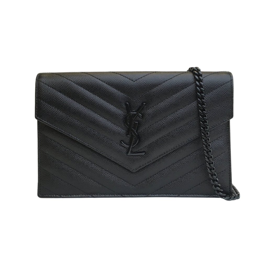 Saint Laurent (YSL) So Black Cassandre Envelope Wallet On Chain