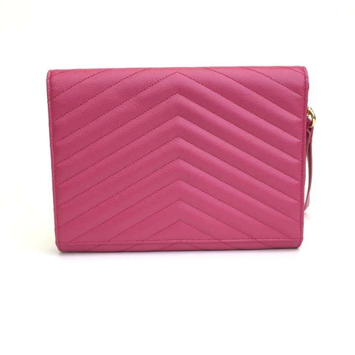 24AW new/Saint Laurent カサンドレレザー携帯ポーチ Bag Pink 24AW new/Saint Laurent カサンドレレザー携帯ポーチ Bag Pink