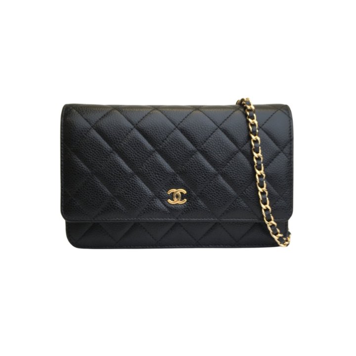 ラグジュアリー♪【CHANEL】25SS CLASSIC WALLET ON CHAIN Classic wallet on chain - Grained shiny calfskin & gold-tone