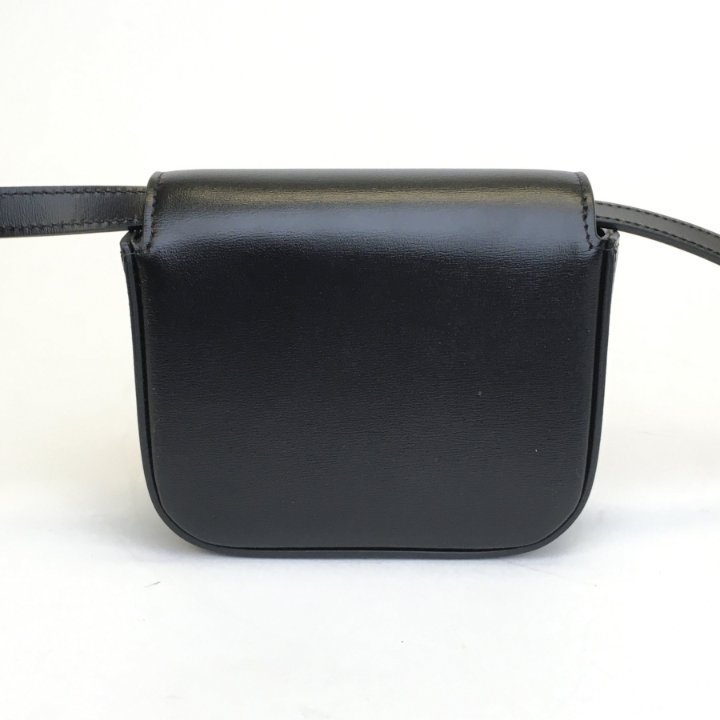 【CELINE】CLAUDE ミニバッグ グロッシーカーフレザー Celine Mini Claude | Black Gold Handbag - Luxe Du Jour