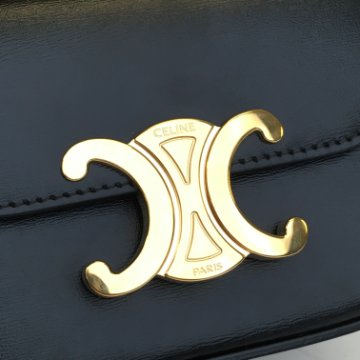 VIP【送料関税込】CELINE CLAUDE LEATHER MINI BAG Celine Mini Claude | Black Gold Handbag - Luxe Du Jour
