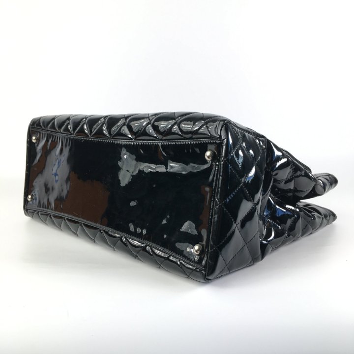 Chanel Coco Shine Tote Large Black Patent - Luxe Du Jour