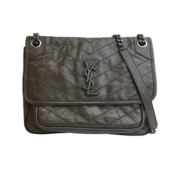 【Saint Laurent】MG TOYSBLOULOU CALF◆678401DV708 Saint Laurent YSL Mini Toy Loulou Quilted Leather Bag Black