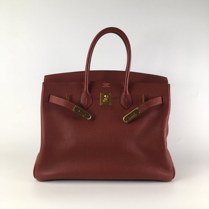 Hermes Birkin 35 Sienne Togo GHW Luxe Du Jour