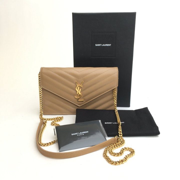 Saint Laurent (YSL) Cassandre Envelope Wallet On Chain (WOC