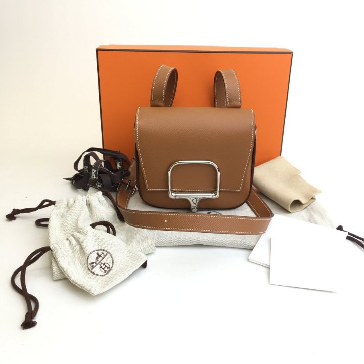 Hermes Mini Della Cavalleria Gold Epsom PHW - Luxe Du Jour