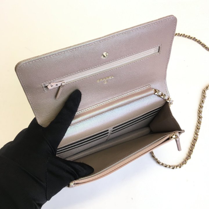 Chanel Wallet On Chain (WOC) Iridescent Caviar LGHW Luxe Du Jour