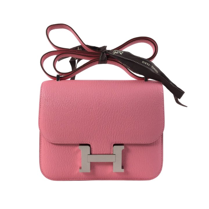 Hermes Constance 18 Rose Confetti Chevre Mysore PHW - Luxe Du Jour