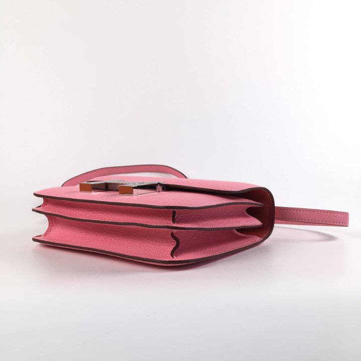 Hermes Constance 18 Rose Confetti Chevre Mysore PHW - Luxe Du Jour