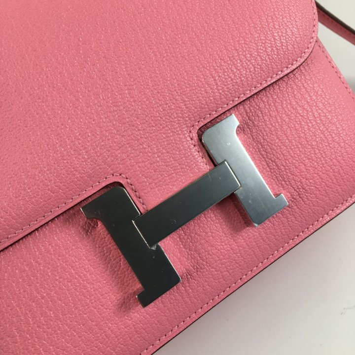 Hermes Constance 18 Rose Confetti Chevre Mysore PHW - Luxe Du Jour