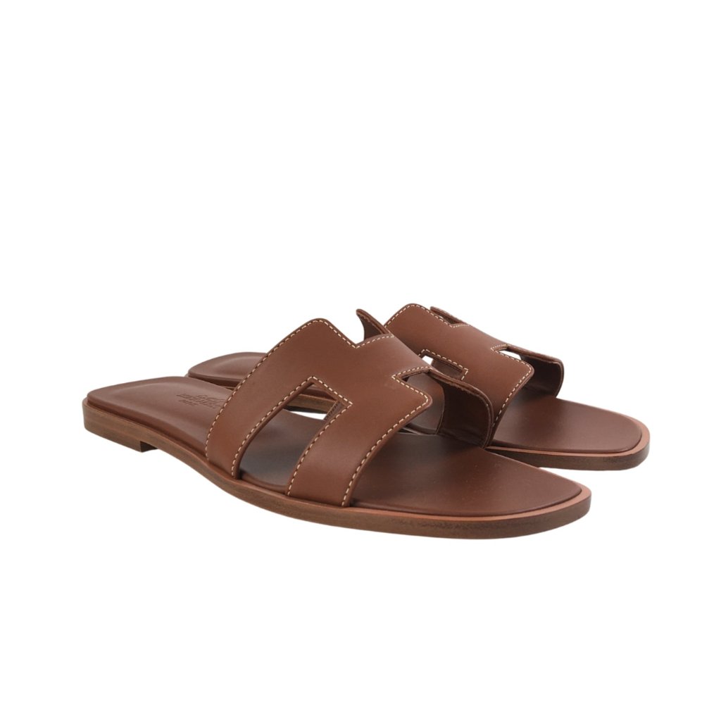 HERMES オラン　36 Hermes Oran Sandals Sz 36 - Luxe Du Jour