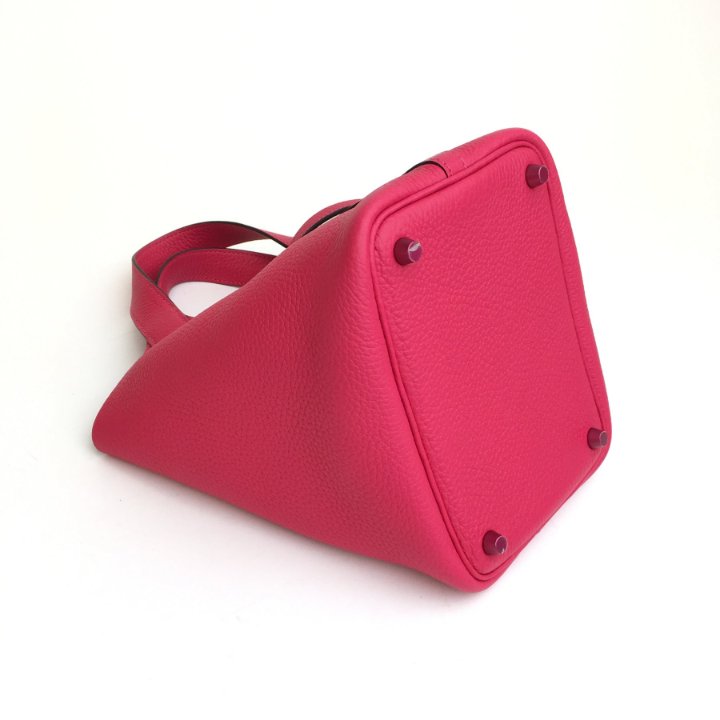 Hermes Picotin Lock 18 Rose Mexico Clemence PHW - Luxe Du Jour