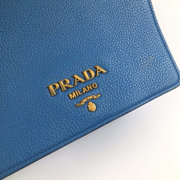 Prada Pebbled Leather Vitello Daino Flap Crossbody - Luxe Du