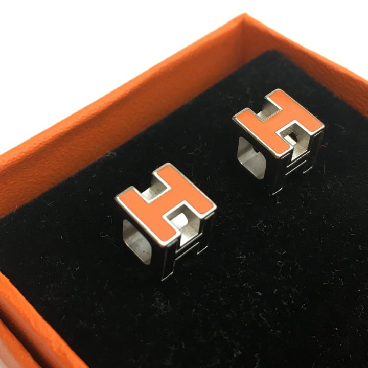 【HERMES】★USED★CAGE D'H EARRINGS ピアス Hermes Cage D'H Earrings - Luxe Du Jour