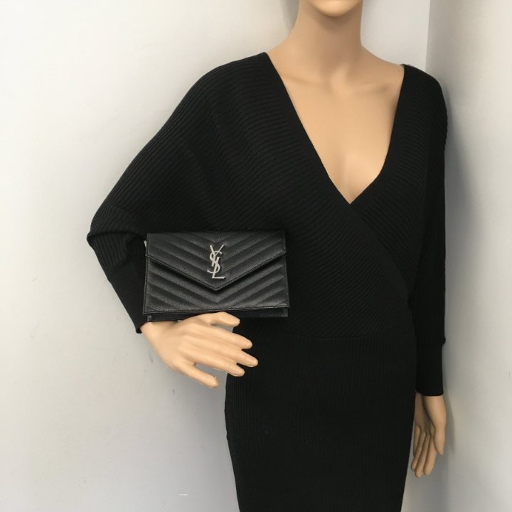 Saint Laurent (YSL) Cassandre Envelope Wallet On Chain (WOC