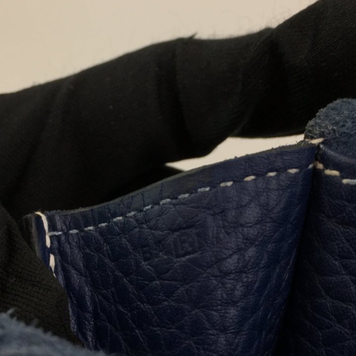 Hermes Halzan 31 Bleu Saphir Clemence - Luxe Du Jour