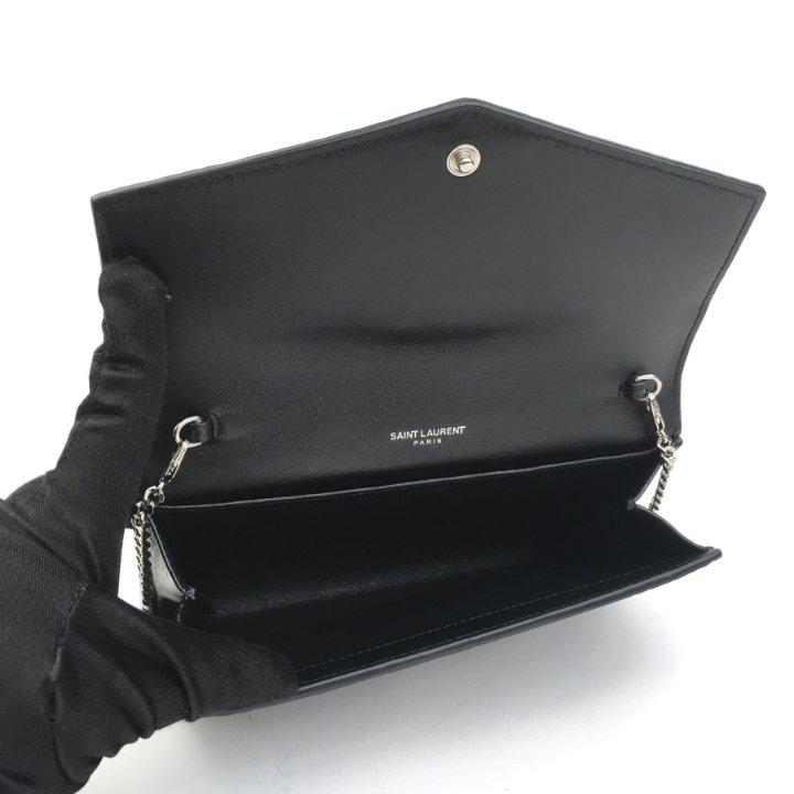 ☆SAINT LAURENT☆関税込♪日本未入荷♪Uptown ウォレットバッグ Saint Laurent White Box Calfskin Leather Uptown Large Flap