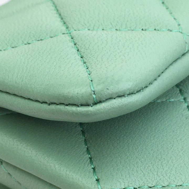 Chanel Top Handle Mini Rectangle 23P Pistachio Vert Clair Lambskin