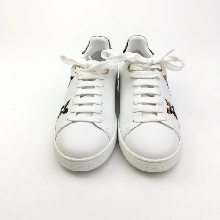 Louis Vuitton Frontrow Leopard Sneakers Sz 37.5 - Luxe Du Jour
