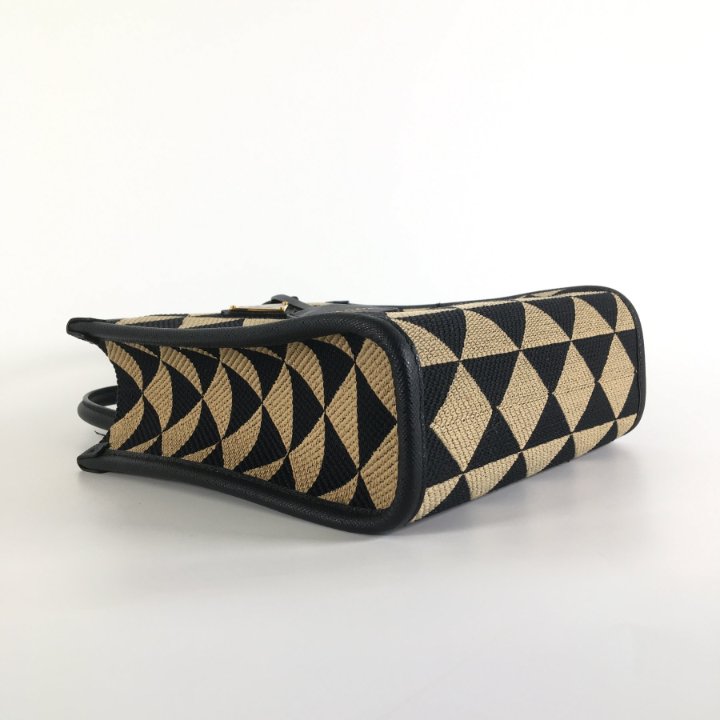 Prada Symbole Triangolo Jacquard Mini Tote - Luxe Du Jour