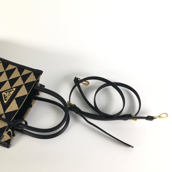 Prada Symbole Triangolo Jacquard Mini Tote - Luxe Du Jour