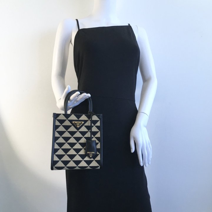 Prada Symbole Triangolo Jacquard Mini Tote - Luxe Du Jour