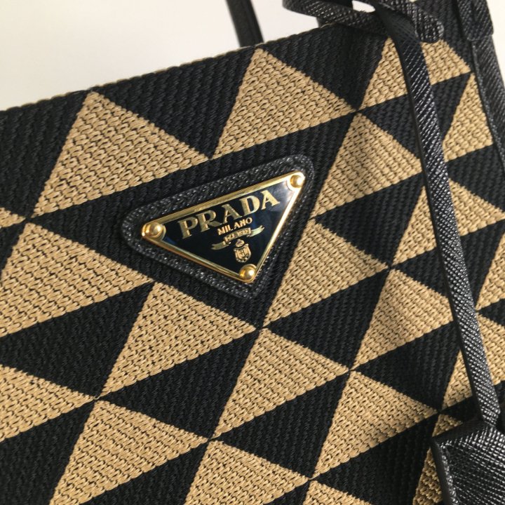 Prada Symbole Triangolo Jacquard Mini Tote - Luxe Du Jour