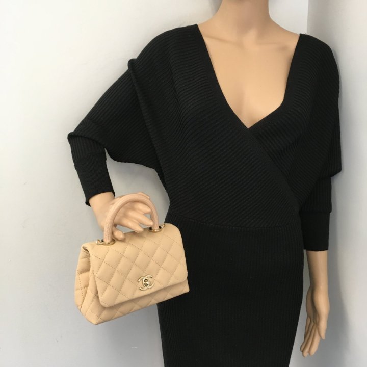 Chanel Coco Handle Mini Beige Caviar LGHW Luxe Du Jour