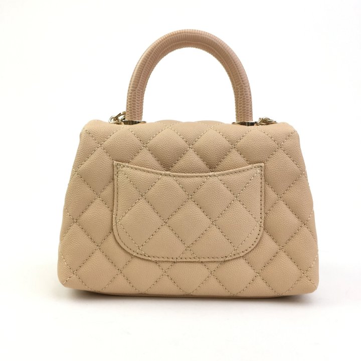 Chanel Coco Handle Mini Beige Caviar LGHW Luxe Du Jour