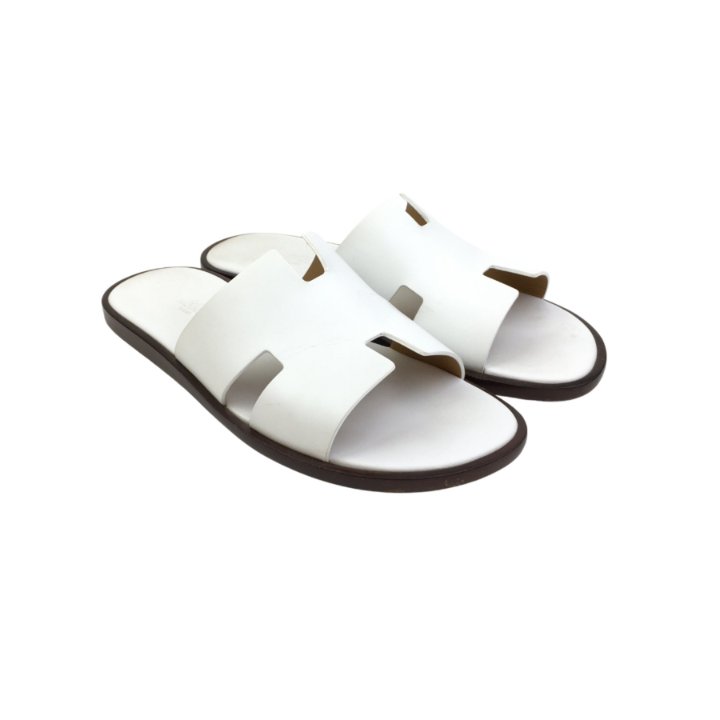 【HERMES】Sandales Izmir サンダル Blanc Hermes Izmir Sandal Blanc Smooth Calfskin Leather Men's