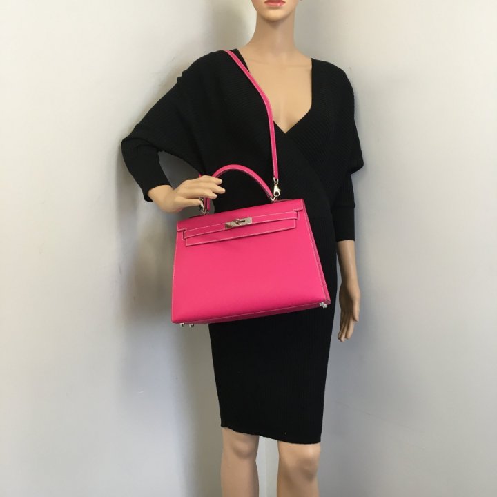 Hermes Kelly 32 Rose Tyrien Epsom Luxe Du Jour