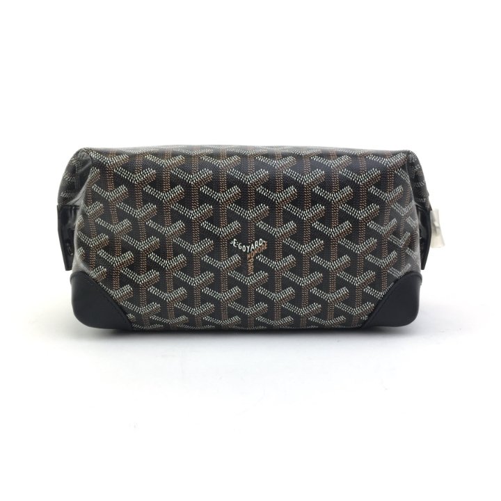 希少品◆GOYARD◆ゴヤール Boeing 25 Toilet Bag Black バッグ Goyard Boeing 25 Toilet Bag Black in Goyardine Canvas with