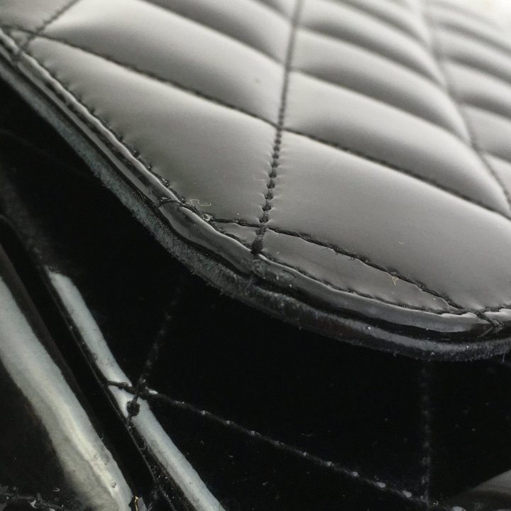Chanel Maxi Black Patent Classic Single Flap Bag - Luxe Du Jour