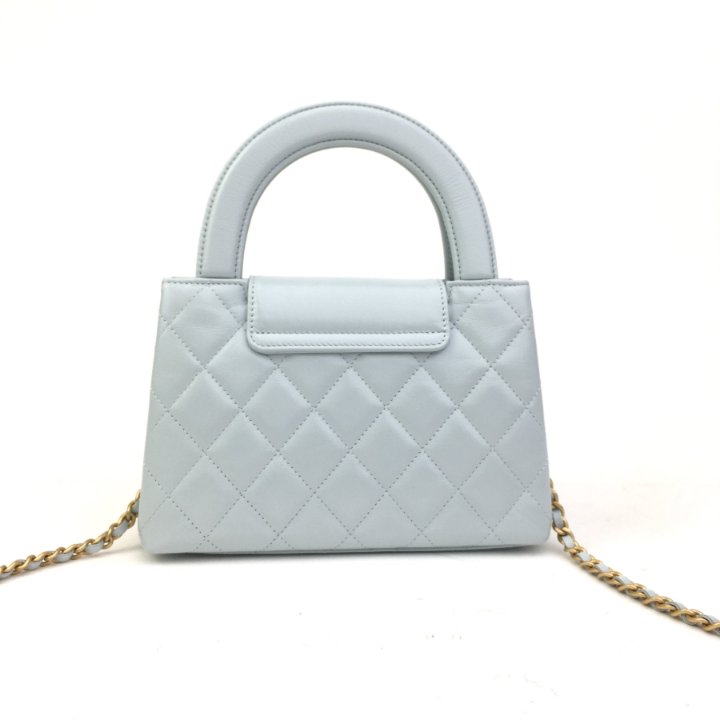 Chanel Kelly Shopping Bag Large Blue Calfskin - Luxe Du Jour
