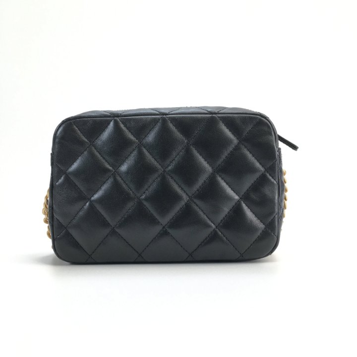 authentic Chanel 2023 Monte Carlo CC Heart Loafers Black