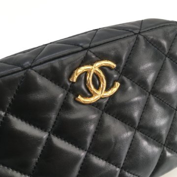 Chanel Seasonal Camera Bag Black Aged Lambskin - Luxe Du Jour