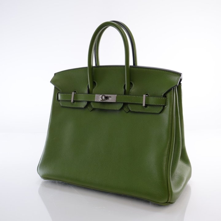 HERMES - HERMES リズム グリーン クリーマー Hermes Birkin 25 Pelouse Swift - Luxe Du Jour