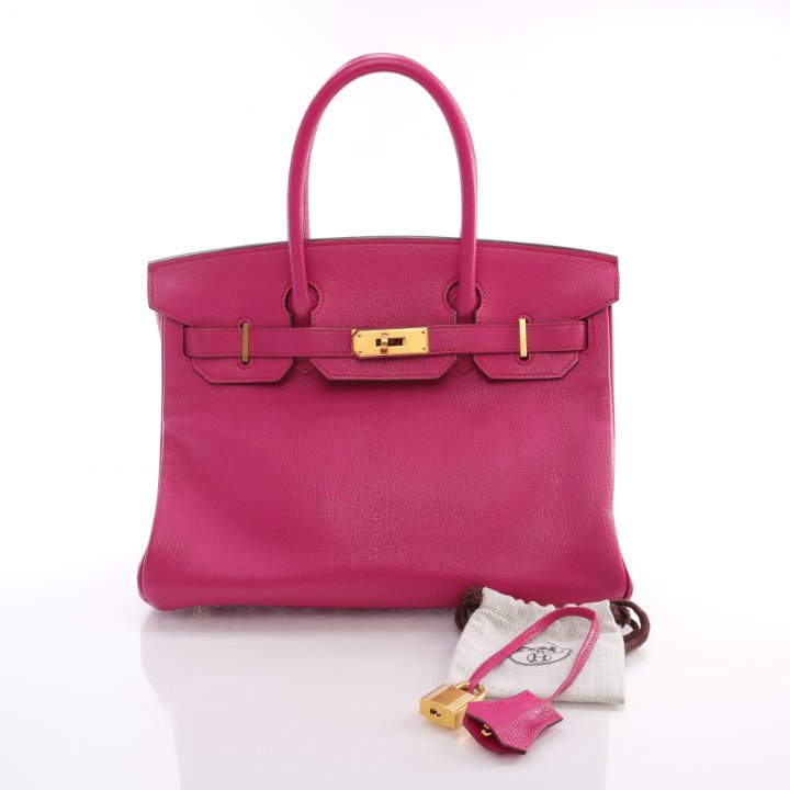 Hermes Birkin 30 Rose Shocking Mysore Chevre Pink Magenta