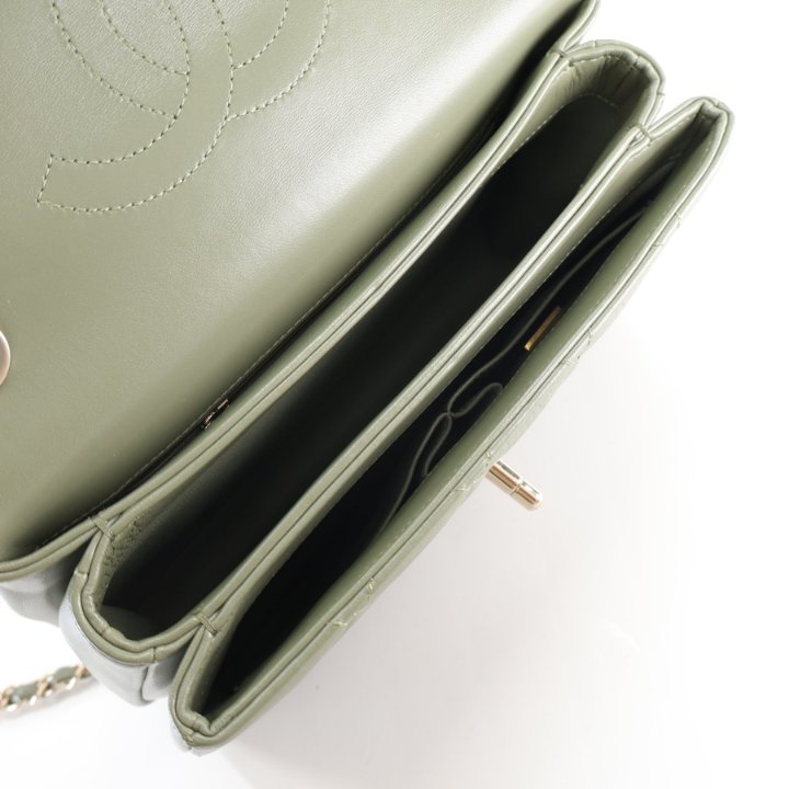 Chanel 21B Trendy Small Olive Green Lambskin - Luxe Du Jour