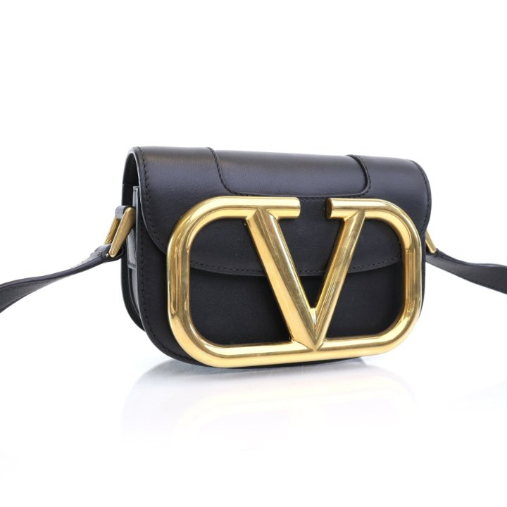 【VALENTINO】LOCO MINI SHOULDER BAG Valentino Garavani - Locò Small Dark Denim Jewel VLogo