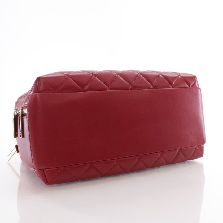 Chanel Trendy CC Bowling Bag Red Lambskin - Luxe Du Jour
